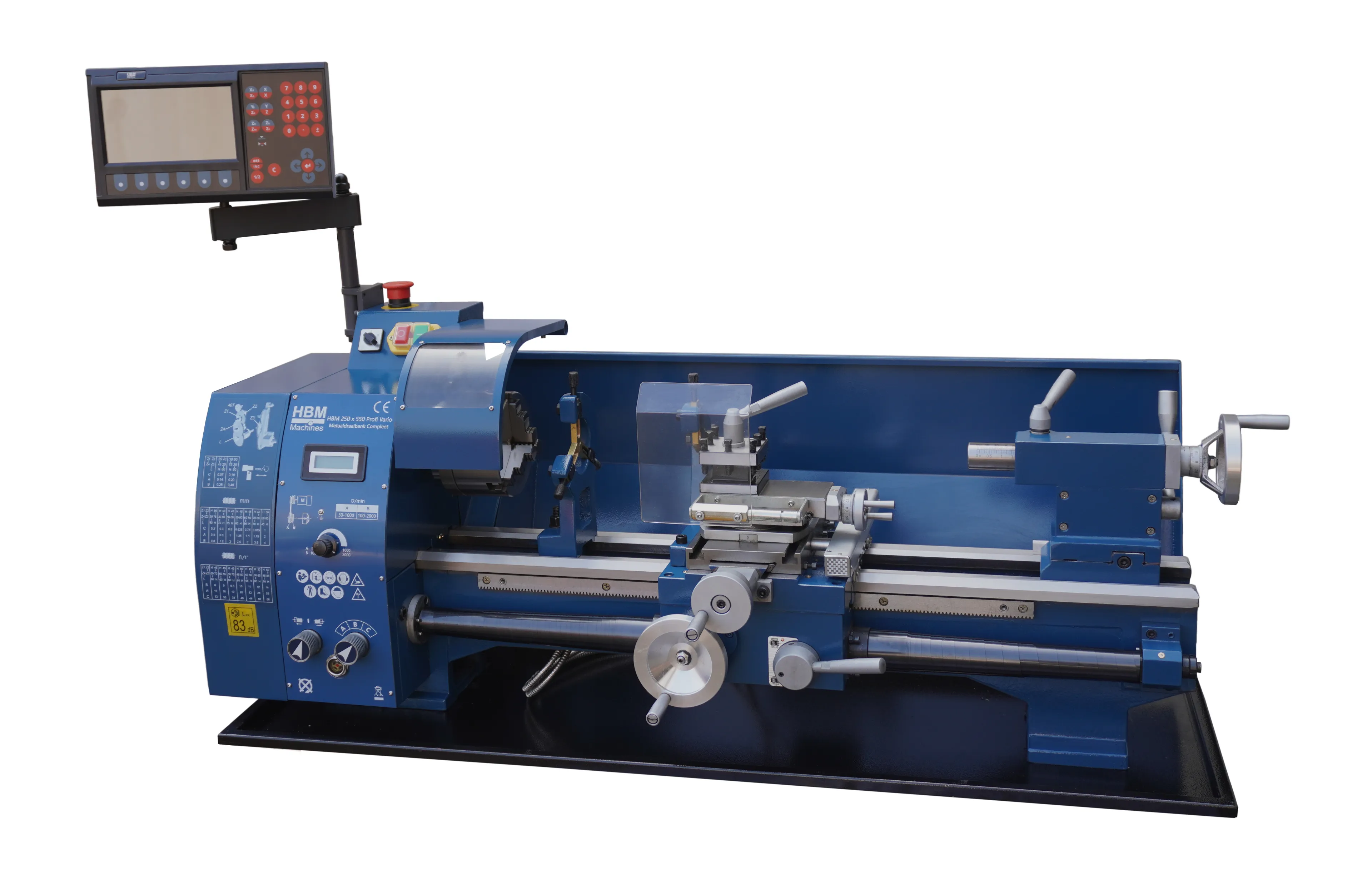Metall-Drehmaschine 250 x 550 DRO variabel komplett Metall-Drehmaschine 250 x 550 DRO variabel komplett