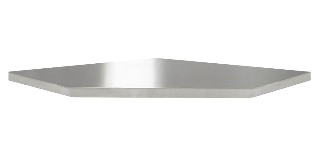 GC34ST-Arbeitsplatte-aus-Edelstahl-f-r-Eckschrank Arbeitsplatte für Eckschrank Edelstahl 870x870x36mm