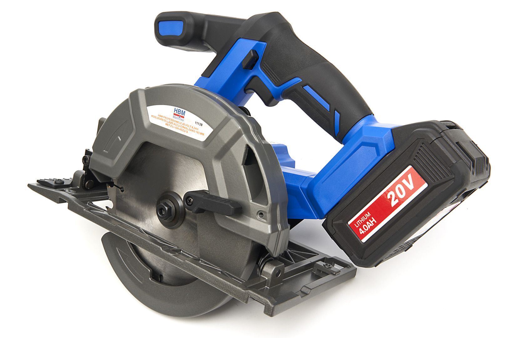 hbm-professionele-20-volt-40ah-koolborstelloze-accu-cirkelzaag-165-mm-met-2-li-ion-accus_3_nr11139 Kreissäge 165 mm Akku 20 Volt 4,0Ah