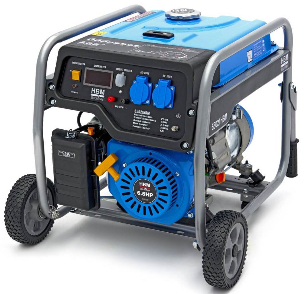 hbm-generator-aggregaat-26kw-200cc-ohv-benzinemotor-met-digitale-meter-en-wielenset_0_nr55021HBMa6sRU925c7YjJ Benzin Stromgenerator 2600W 13PS