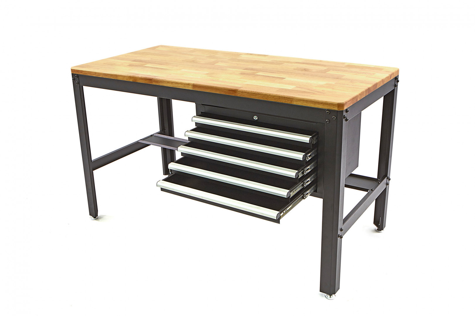 hbm-155-cm-professionele-werkbank-met-5-laden-en-houten-werkblad_1_nr8819