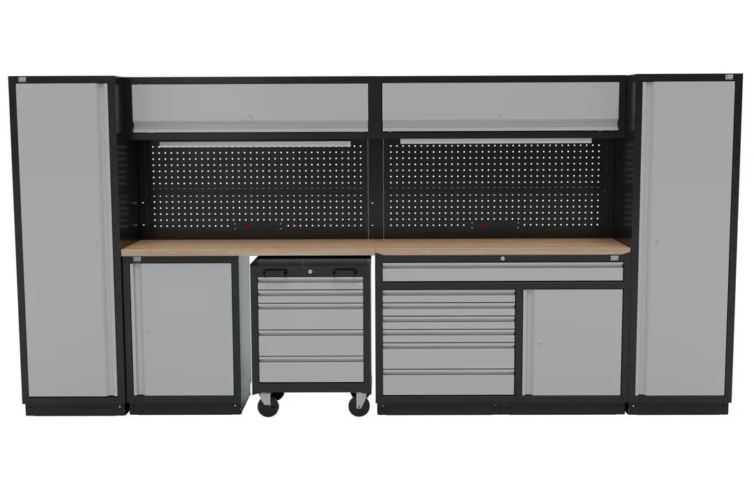 Modulares Werkstattsystem 13-teilig schwarz-grau