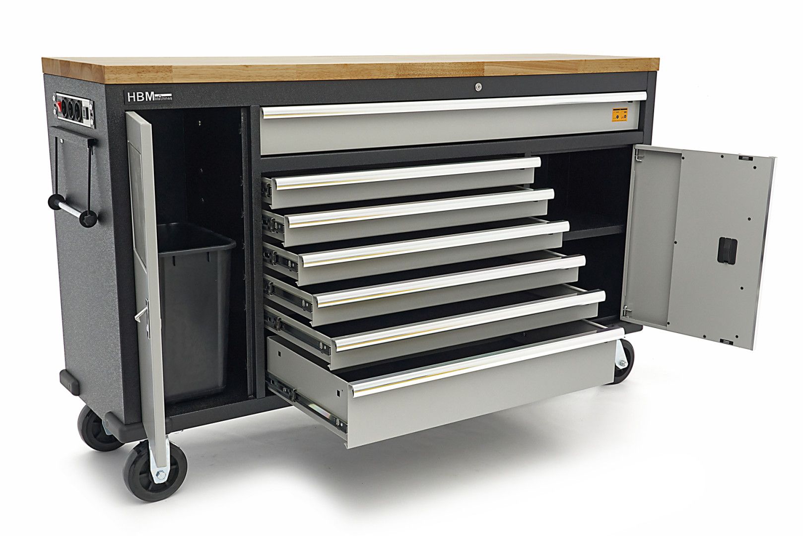 hbm-168-cm-professionele-verrijdbare-gereedschapswagen-werkbank-met-massief-houten-werkblad_3_nrH130176