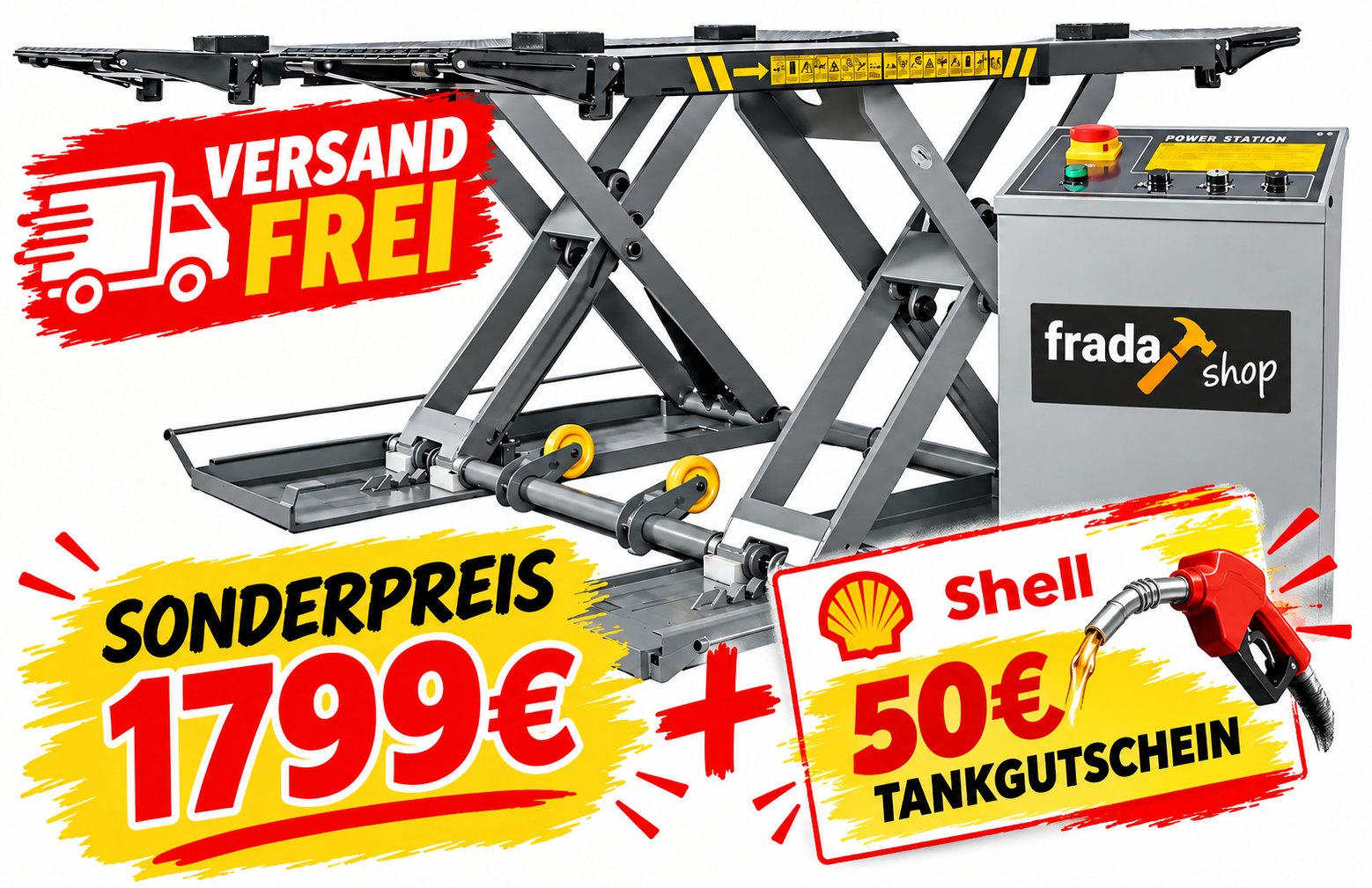 Scherenhebebühne Hebebühne SL S30E 3 T 230V grau