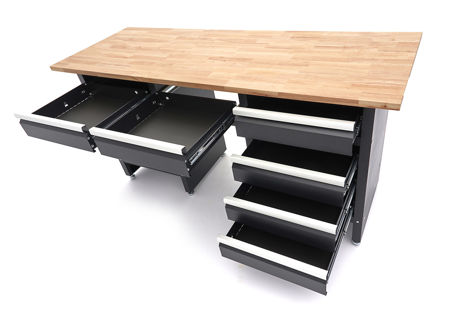 hbm-171-cm-werkbank-met-6-laden-1-deur-en-massief-houten-werkblad_4_nr10914