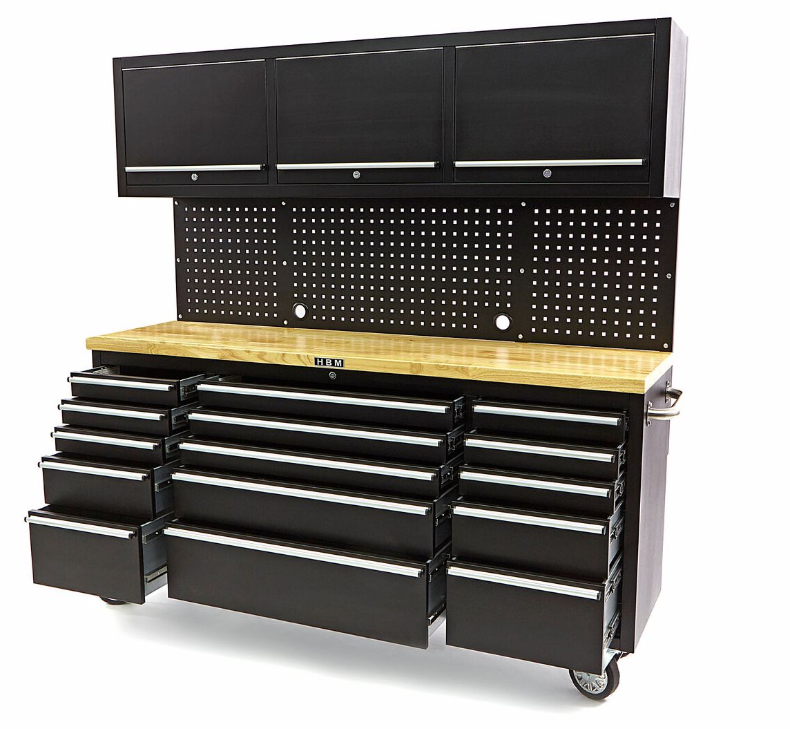 hbm-182-cm-werkbank-met-kastenwand-en-houten-blad-zwart_0_nr8493