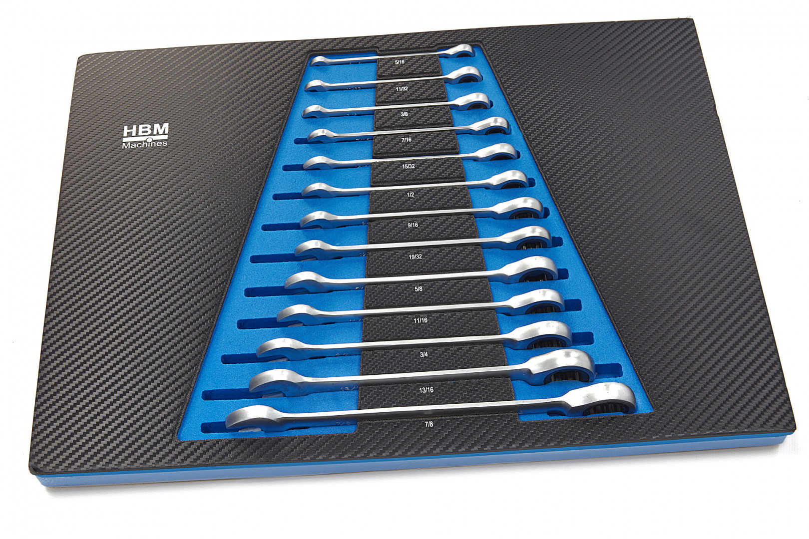 hbm-13-delige-ring-ratel-steeksleutelset-inch-in-carobn-foam-inlay-voor-gereedschapswagen_4_nr9980