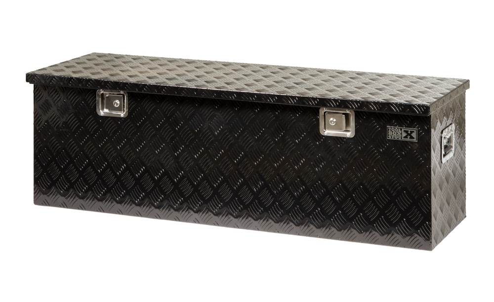 Werkzeugkiste Riffelblech Extra Large schwarz beschichtet