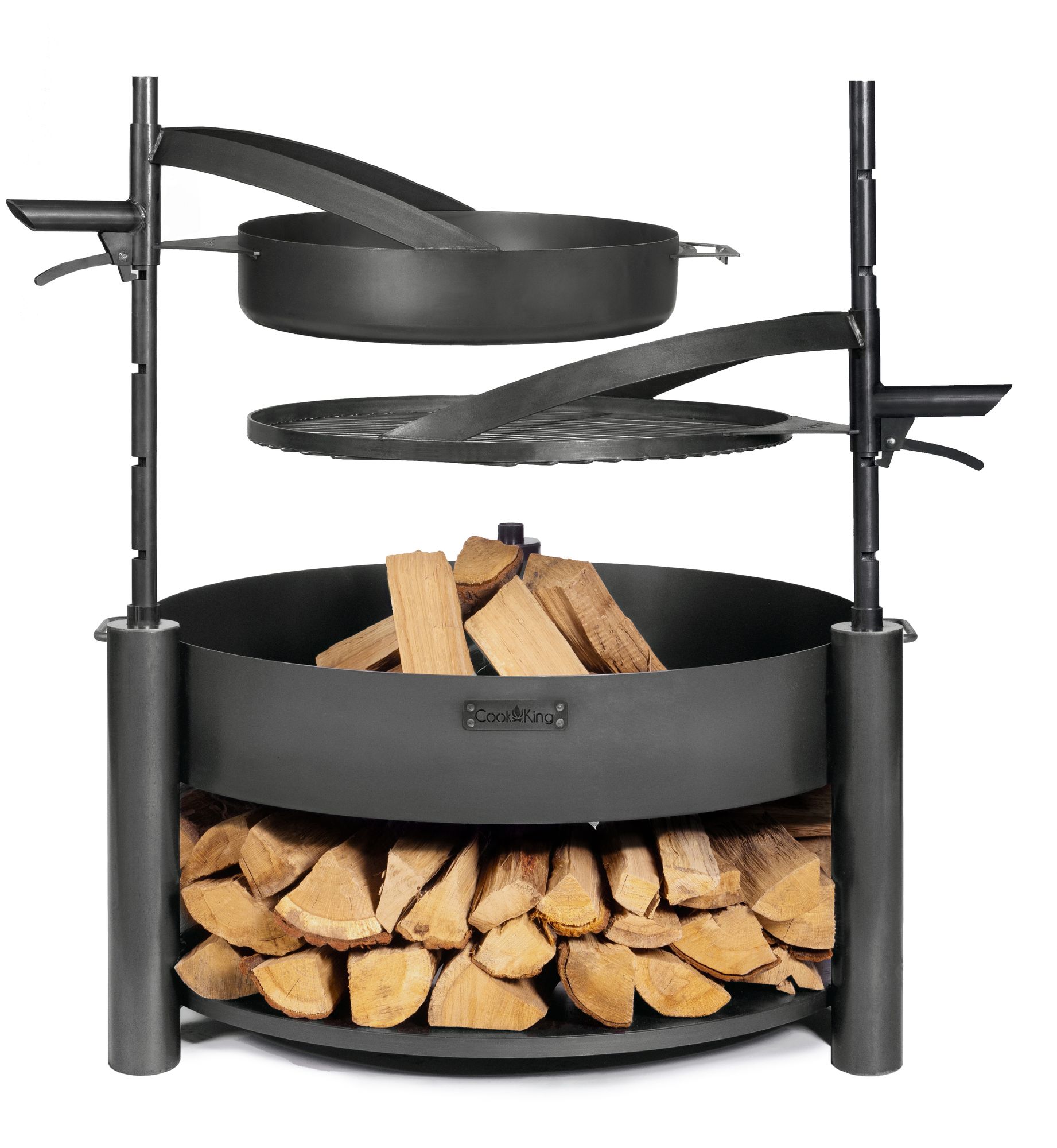 Feuerschale MONTANA X 80cm + Grillrost 60cm + Pfanne 50cm