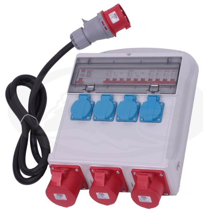 VD732A-Stromverteiler-32A-230V-415V Stromverteiler mit Sicherungen 32A