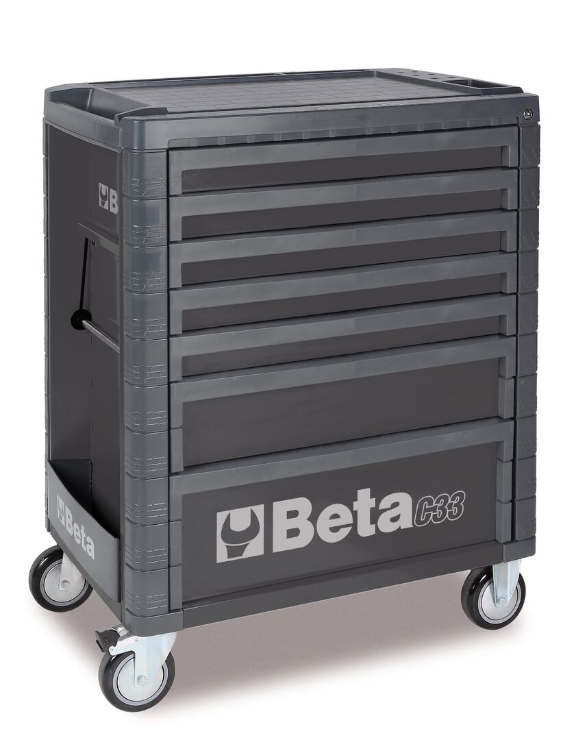 Beta C33 7 Schubladen Werkstattwagen Grau - C33 7/G