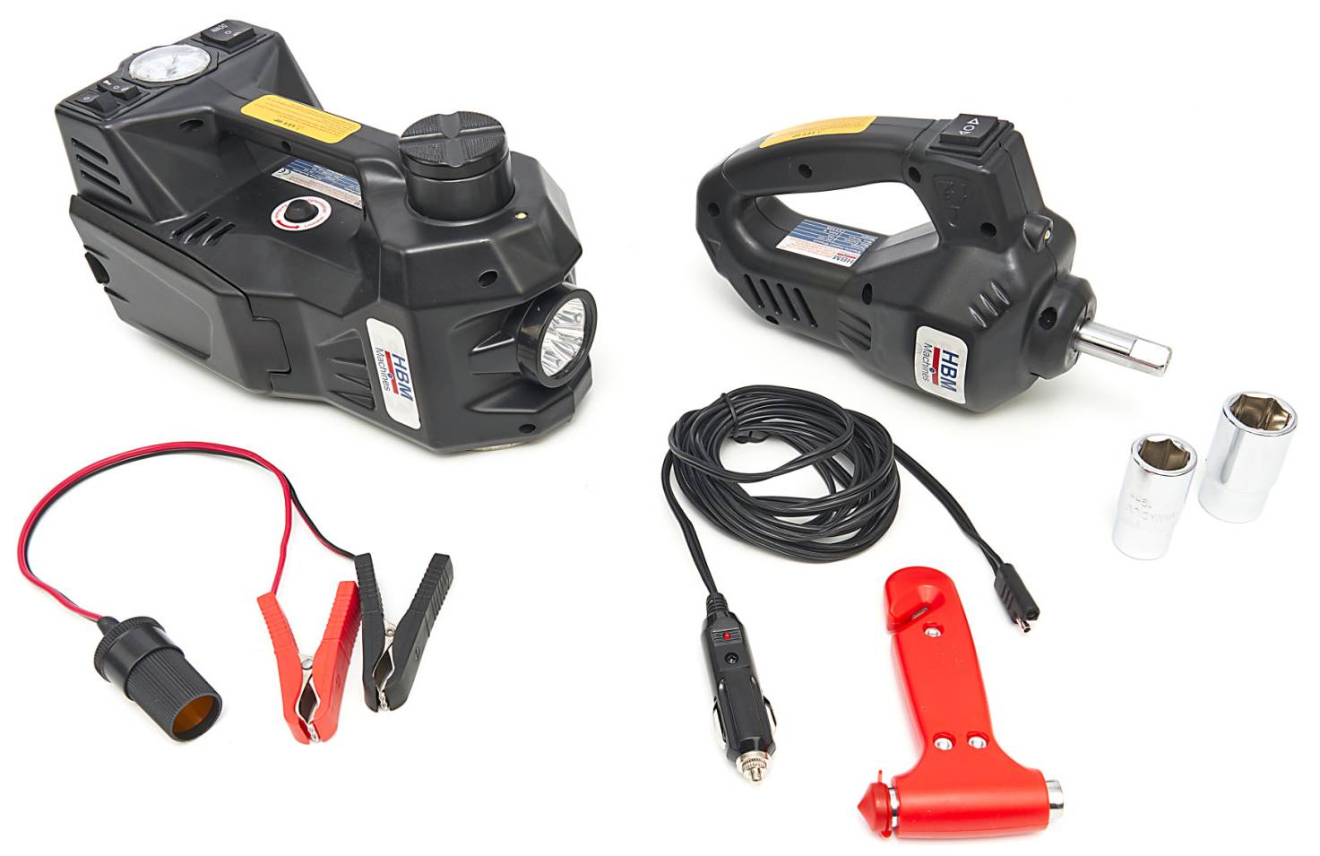 hbm-electrische-12-volt-3-ton-autokrik-met-led-verlichting-inclusief-slagmoersleutel-12-volt-in-hand_0_nr11177 Reifenwechsel-Set 3000kg