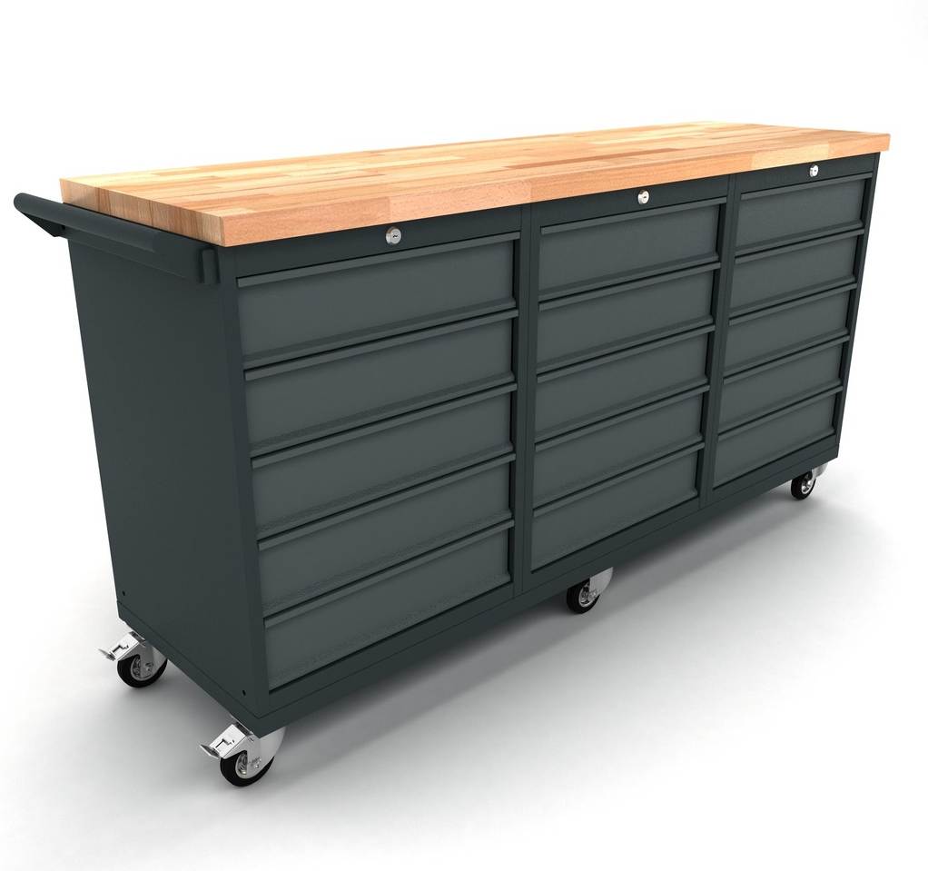 Werkbank mobil 3 x 5 Schubladenschrank