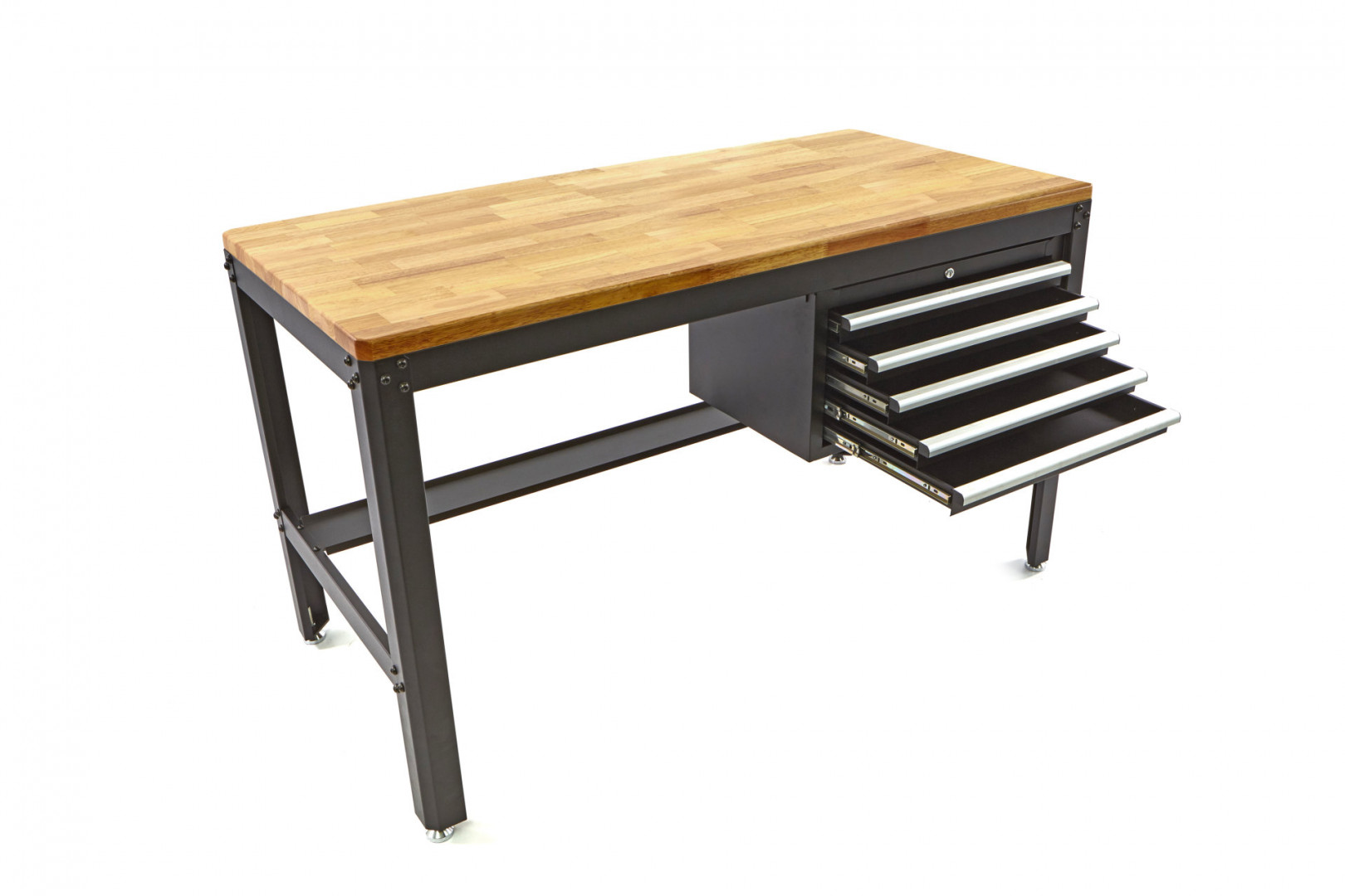 hbm-155-cm-professionele-werkbank-met-5-laden-en-houten-werkblad_4_nr8819