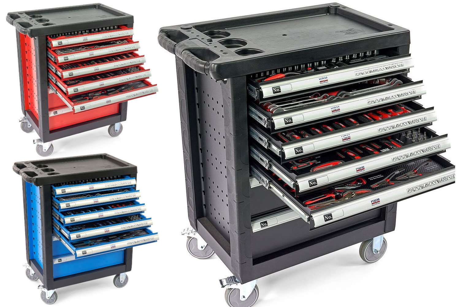 GesamtbildeANSjt7EjUD0b Befüllter Werkzeugwagen 196tlg.