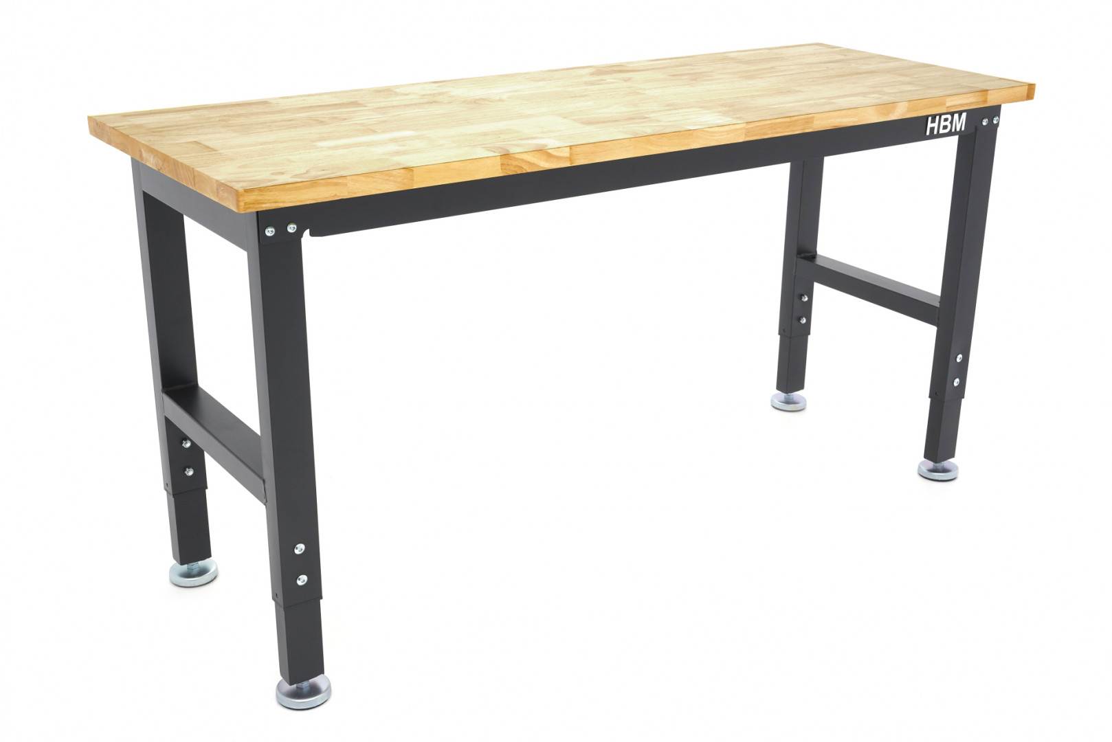hbm-152-cm-professionele-in-hoogte-verstelbare-werkbank-met-massief-houten-werkblad_1_nr10305