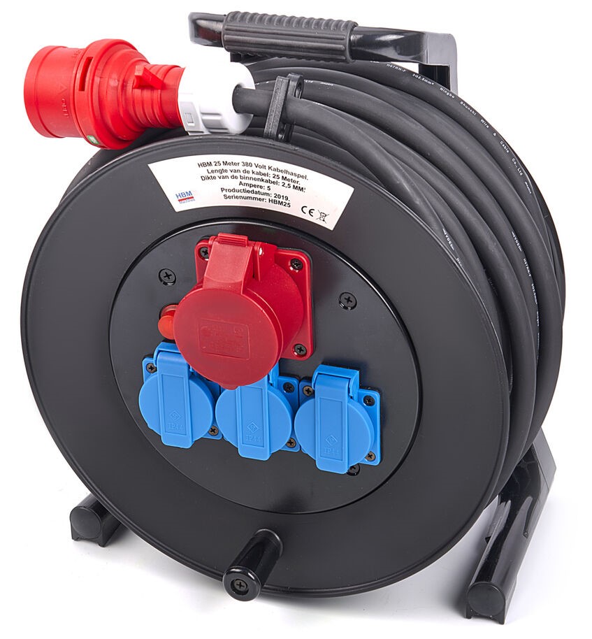 hbm-professionele-25-meter-230-en-380-volt-kabelhaspel-stoomhaspel-3-x-25-mm_0_nr9457p2leAd6jWJiRb Kabeltrommel 25 Meter mit 3x230V & 1x400V