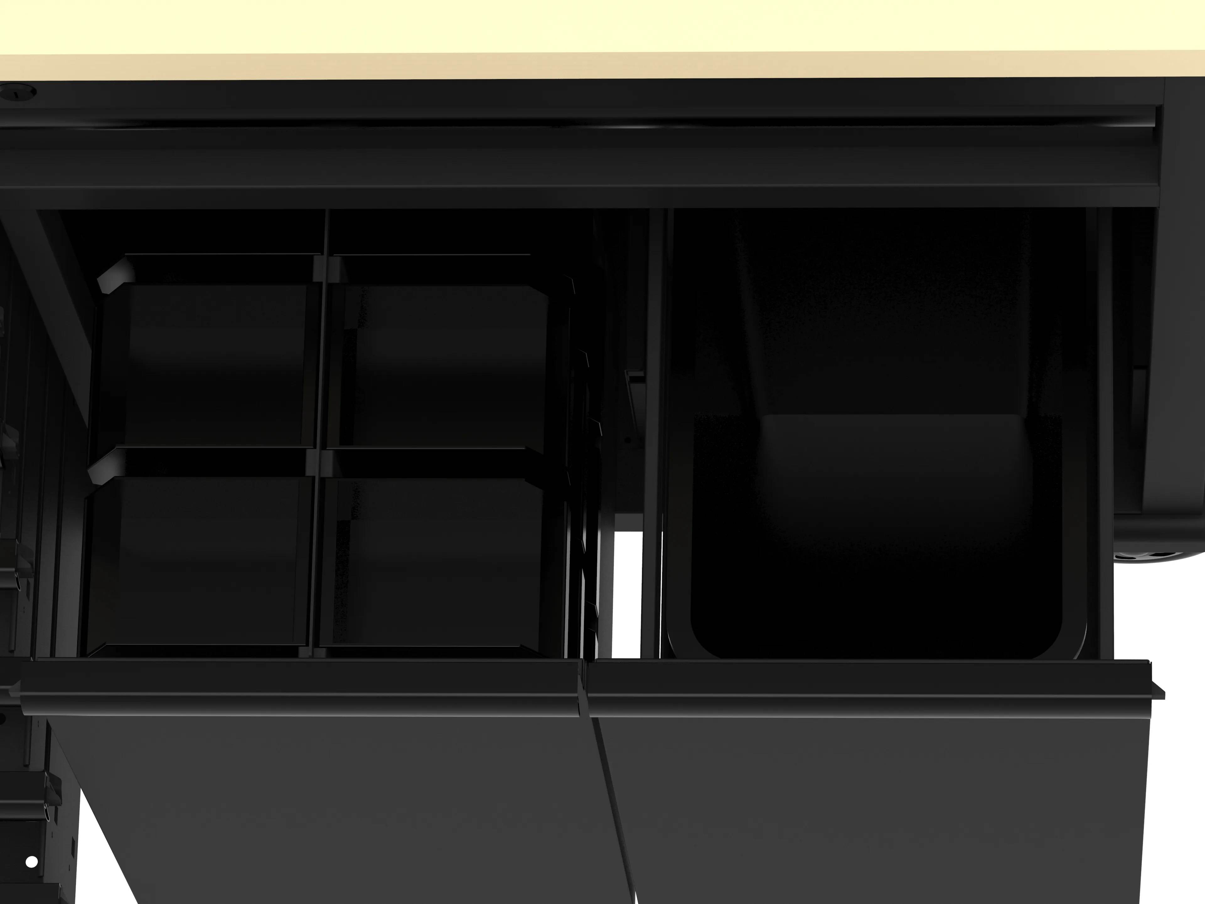 Fahrbare Werkbank 136 cm - schwarz Fahrbare Werkbank 136 cm - schwarz