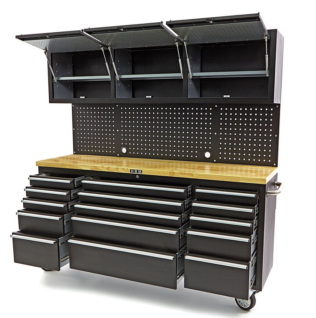 hbm-182-cm-werkbank-met-kastenwand-en-houten-blad-zwart_1_nr8493
