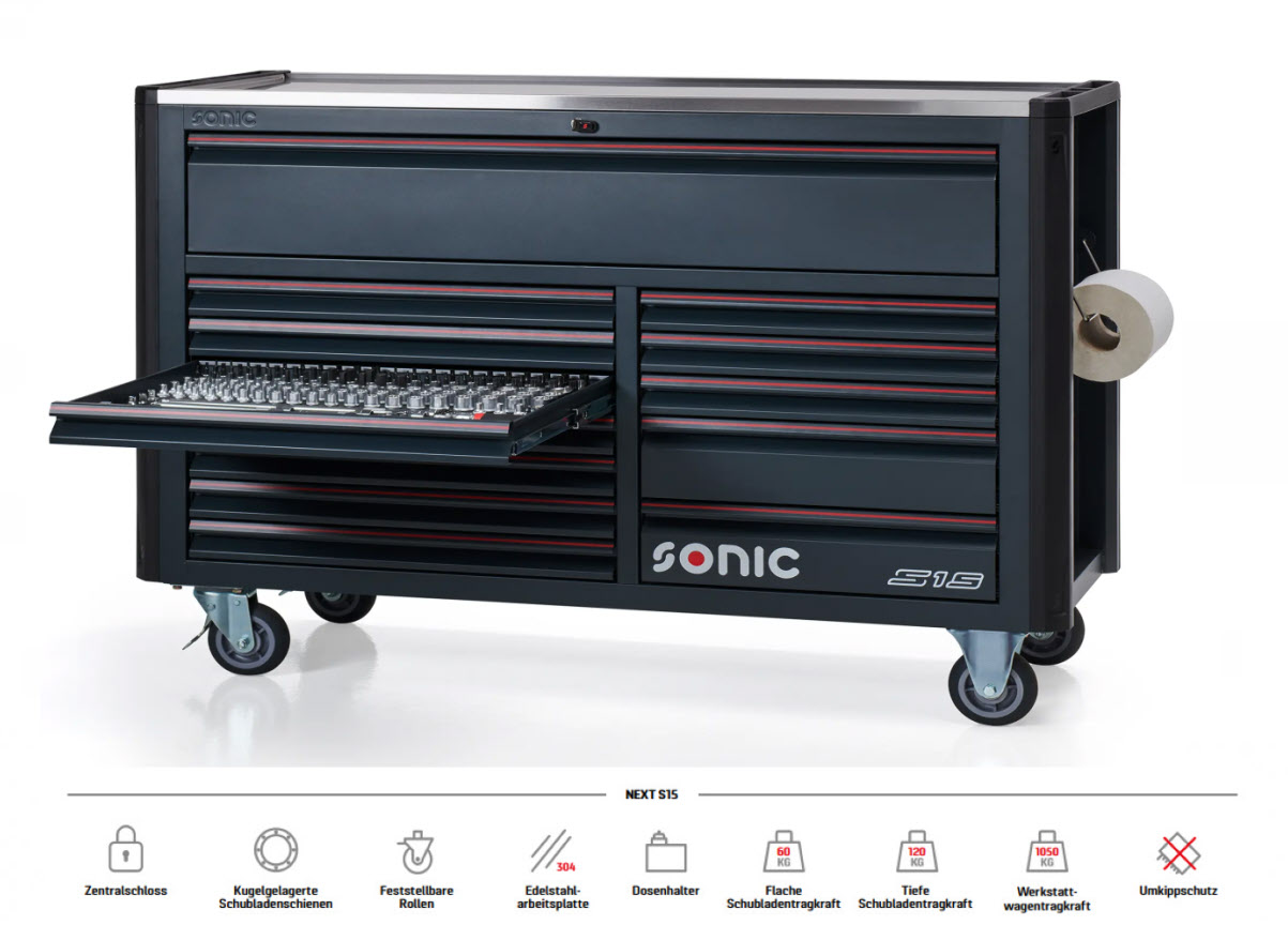 SONIC NEXT S15 Werkstattwagen 1045-teilig SONIC NEXT S15 Werkstattwagen 1045-teilig