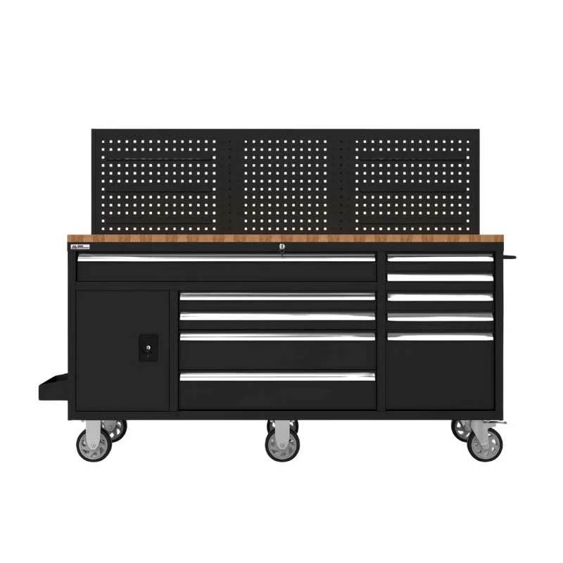 Mobile Werkbank mit Rückwand (158 cm)