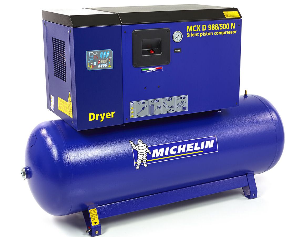 Michelin 10 PS 500 Liter Schalldichter Kompressor mit Trockner