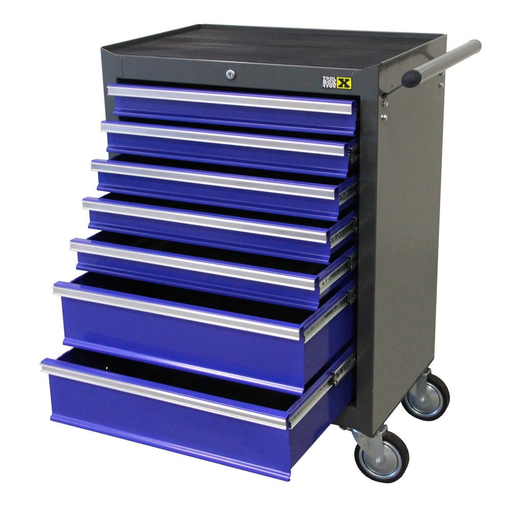 Werkzeugwagen 7 Schubladen blau