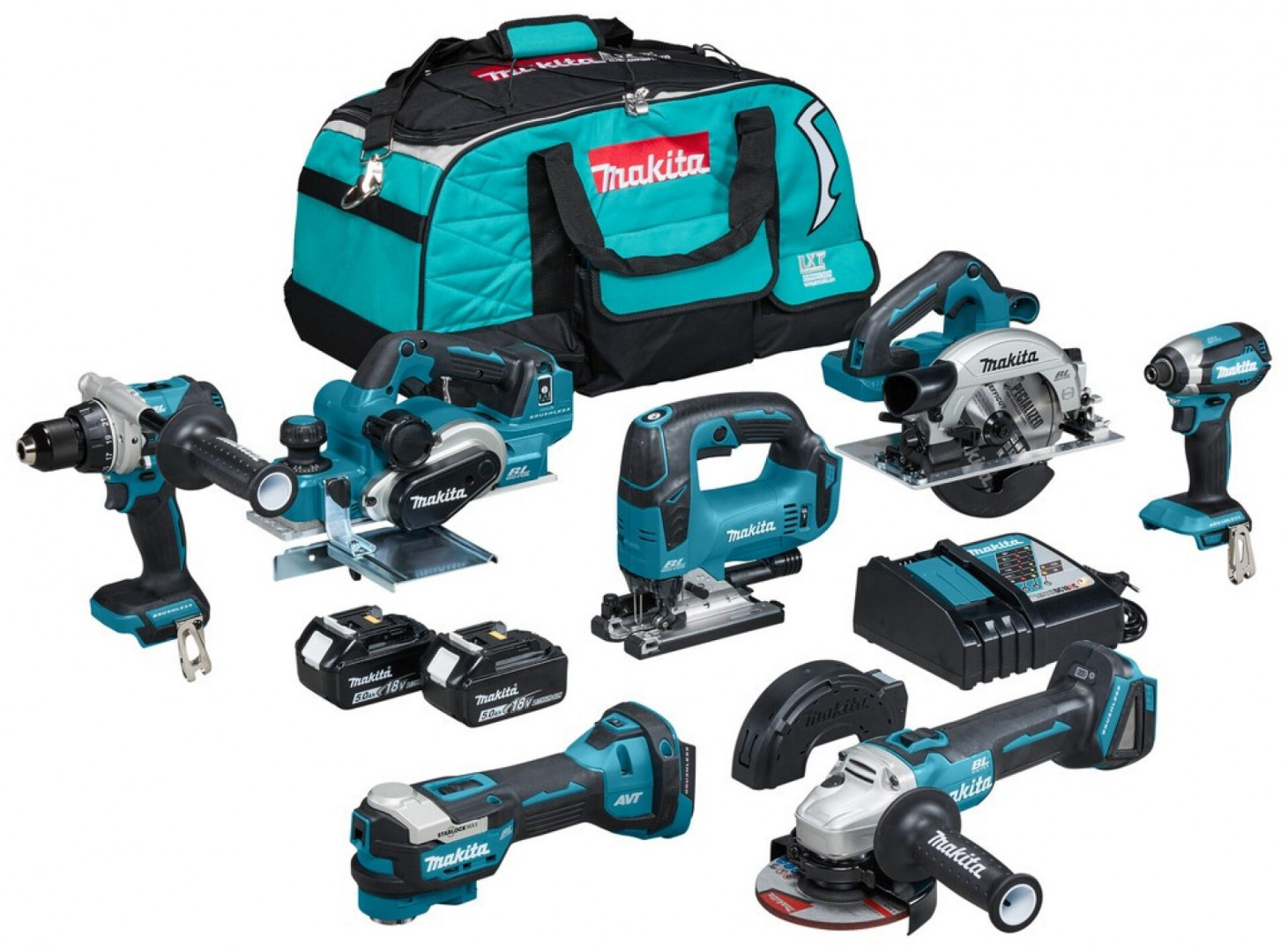 makita-dlx7019tx1-18v-combiset-2x50-ah-accu-met-snellader_0_nrH130002fWORo12qWYRbp Makita Set aus 7 Maschinen 18V Akku 5,0Ah