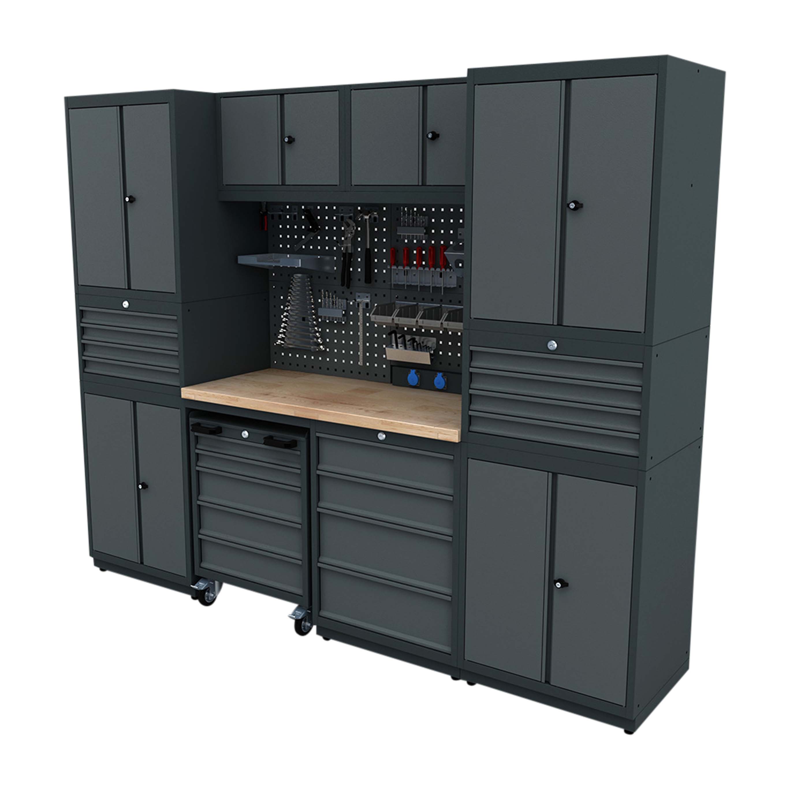 BGMODF-1 Modulare Werkstatteinrichtung 248cm Modul F