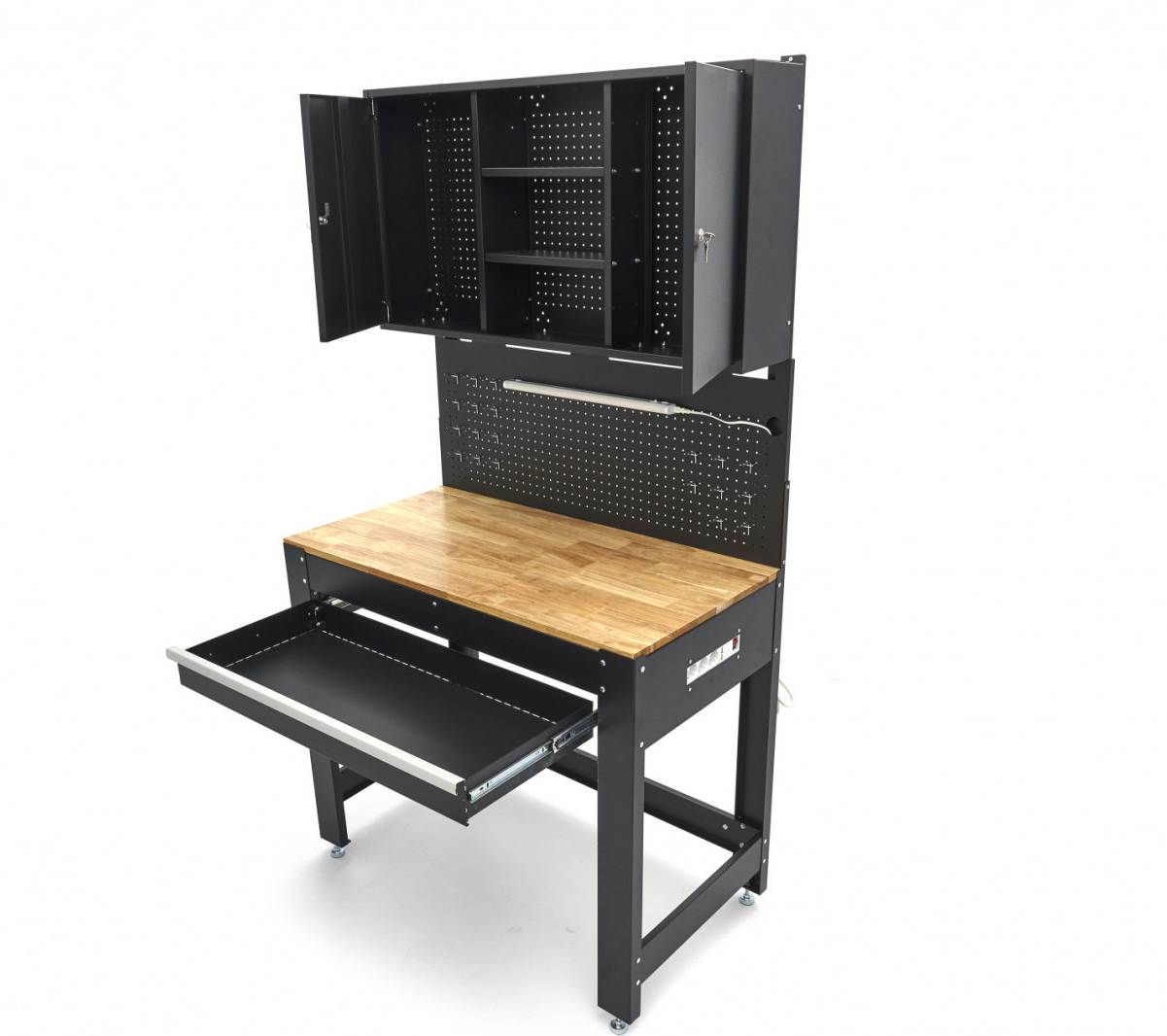 hbm-115-cm-werkbank-met-houten-werkblad-achterwand-met-kastenwand-led-verlichting-stekkerdoos-e_7_nr10325