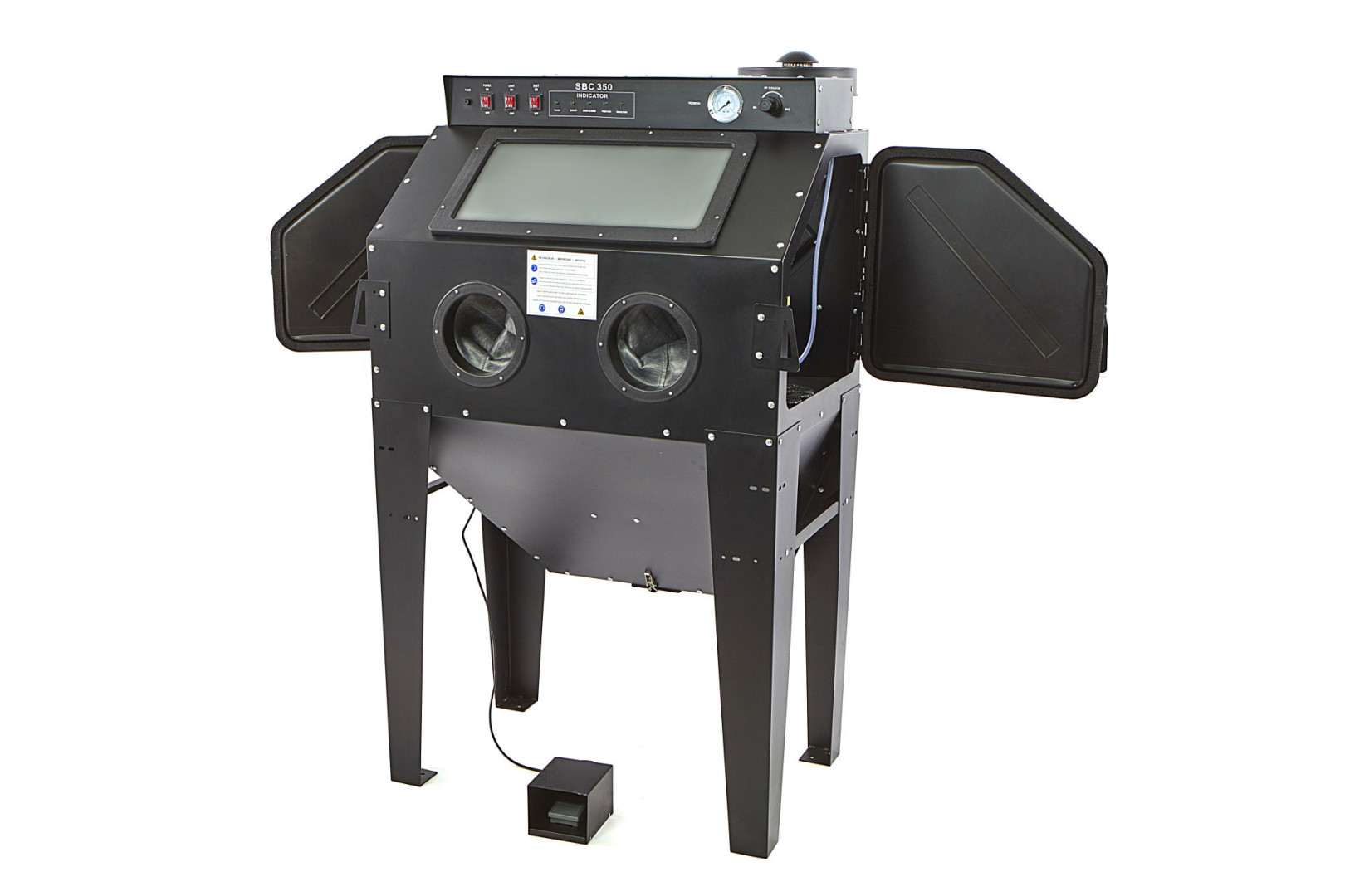 hbm-sbc-350-straalcabine-met-afzuiging_1_nr8955 Sandstrahlkabine SBC 350 Mattschwarz