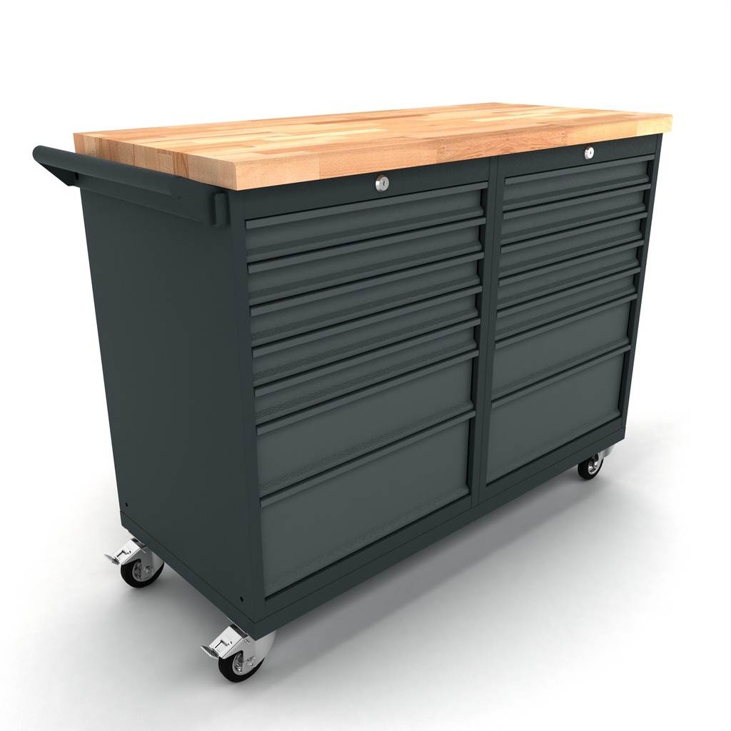 Werkbank mobil 2 x 7 Schubladenschrank