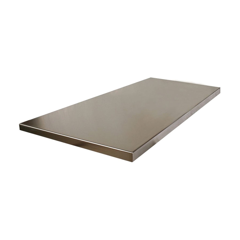 Edelstahlarbeitsplatte 750x750mm BG Eckschrank