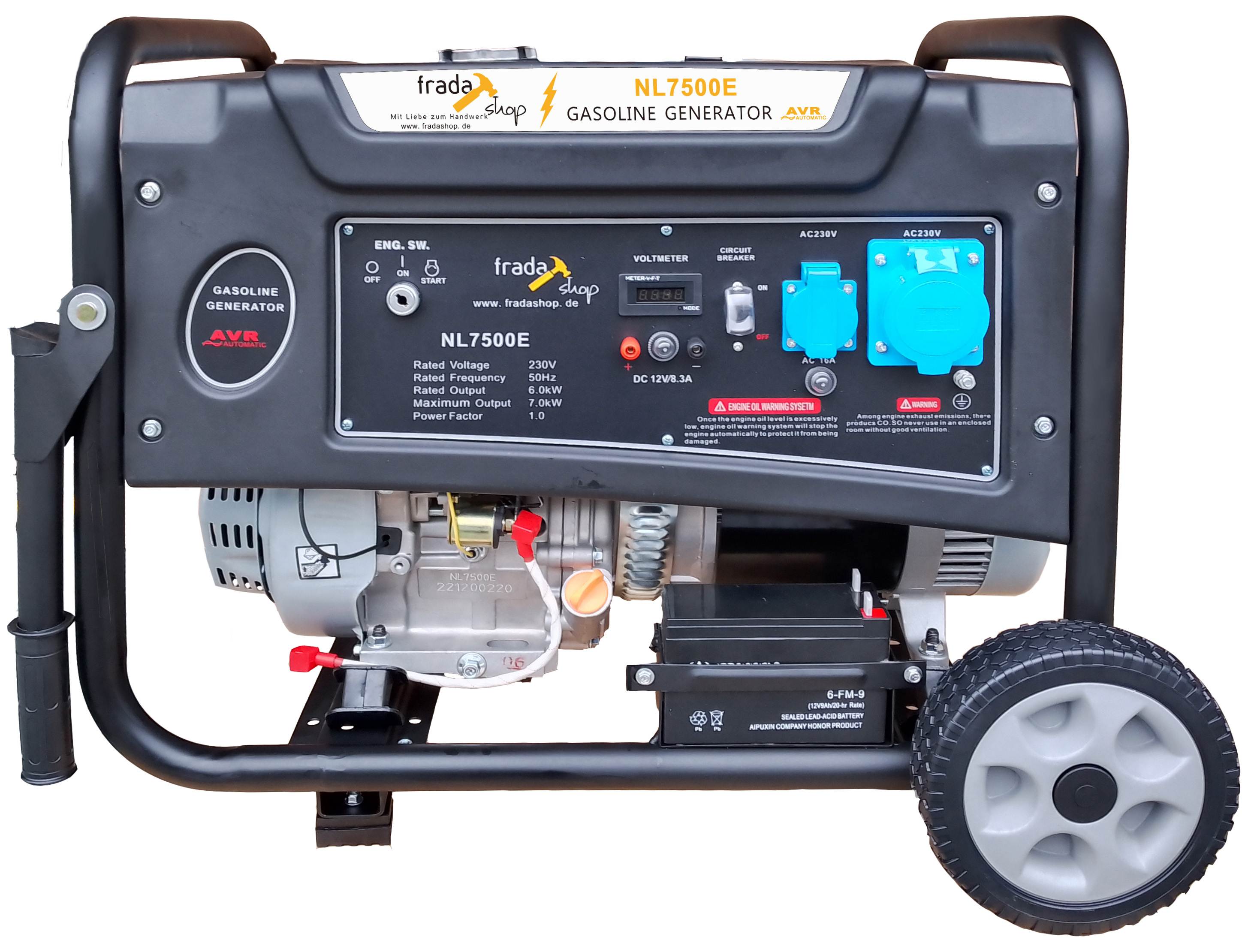 Stromgenerator-1XmNSe2mb8W1Hi Benzin Generator AVR 7kW 230V