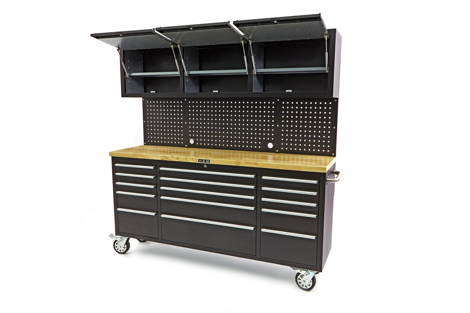 hbm-182-cm-werkbank-met-kastenwand-en-houten-blad-zwart_5_nr8493