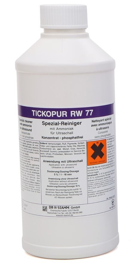1-LiterJ4kDtJE00c4PD Ultraschall Reinigungsmittel "Tickopur RW 77"