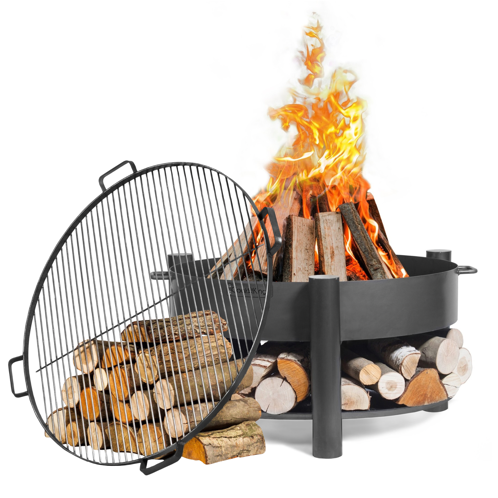Feuerschale MONTANA Ø80cm mit großem Grillrost Ø80cm