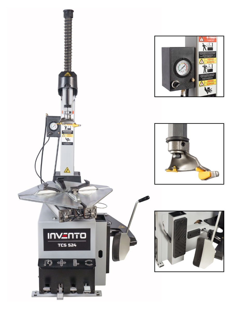 Reifenmontiermaschine für Pkw, 24", 230 V  INVENTO Silver TCS 524 MI