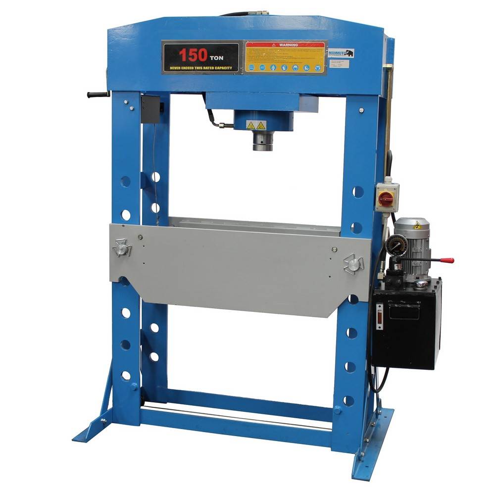 SP150HEL-00 Elektrische Werkstattpresse mit Handwinde 50 Tonnen