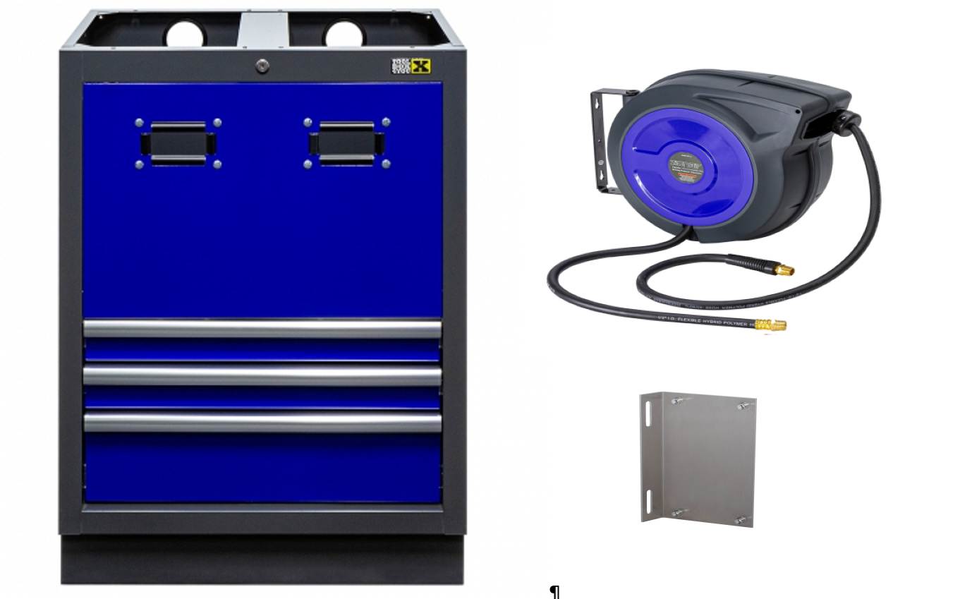 Werkstattschrank mit  Wassertrommeln - Kompletter Satz