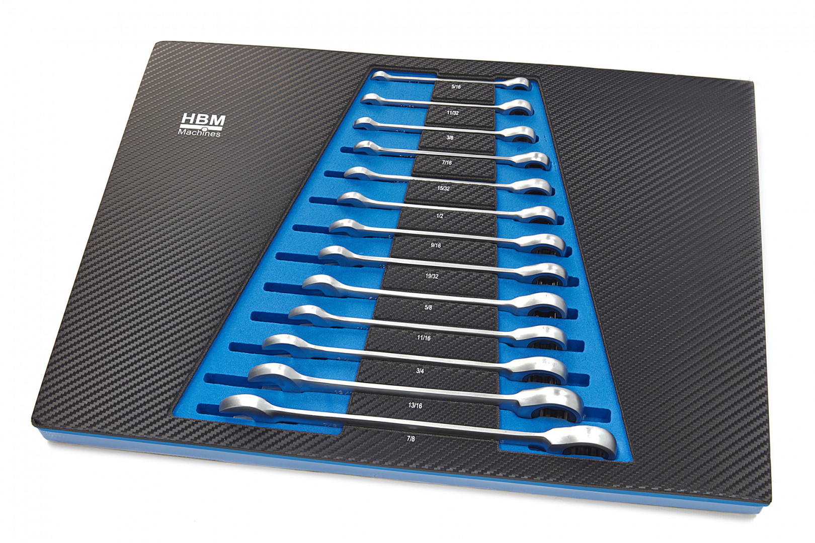 hbm-13-delige-ring-ratel-steeksleutelset-inch-in-carobn-foam-inlay-voor-gereedschapswagen_1_nr9980