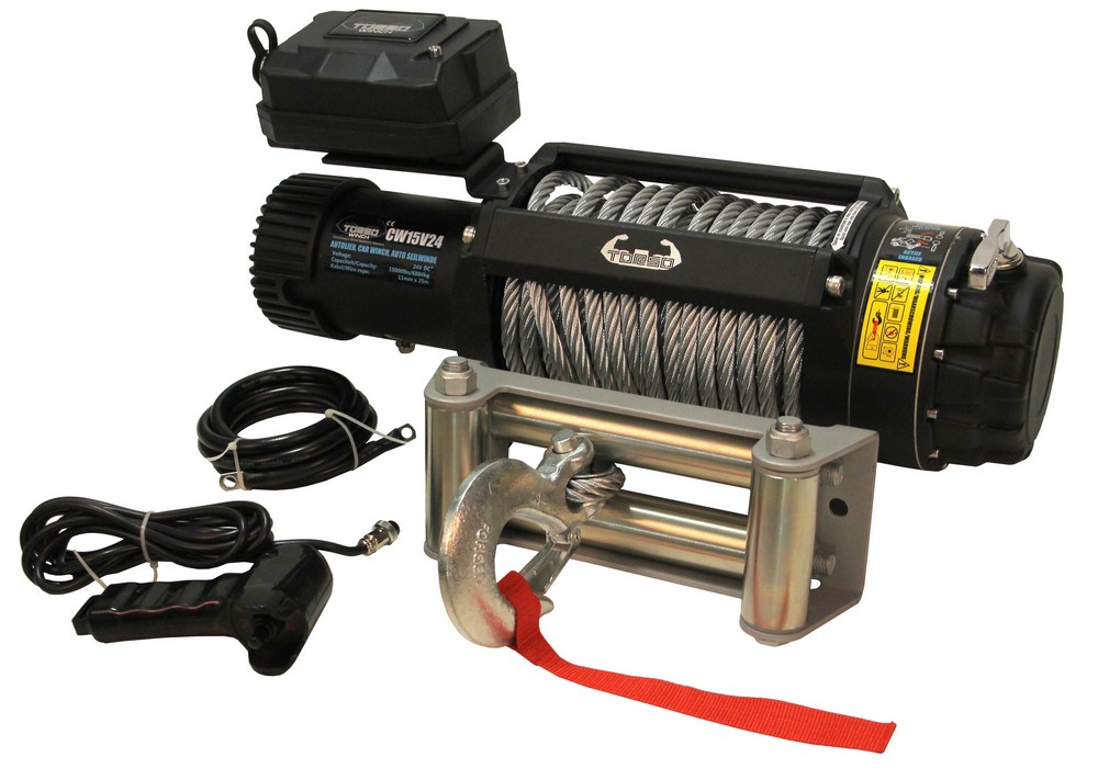 CW15V24-Elektro-Seilwinde-24V-68040kg Quad Elektro Seilwinde 6,8 Tonnen - 12 Volt