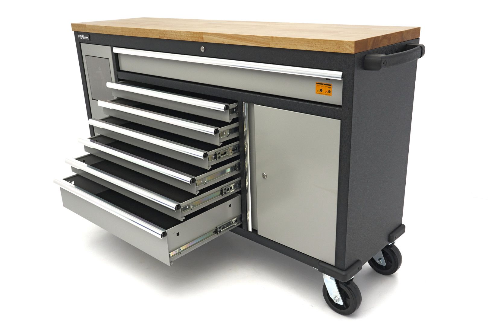 hbm-168-cm-professionele-verrijdbare-gereedschapswagen-werkbank-met-massief-houten-werkblad_5_nrH130176