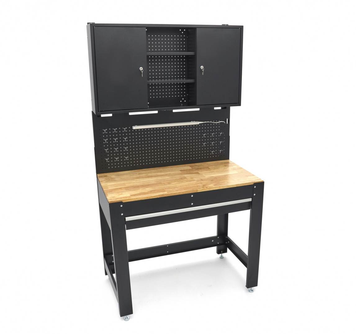hbm-115-cm-werkbank-met-houten-werkblad-achterwand-met-kastenwand-led-verlichting-stekkerdoos-e_1_nr10325