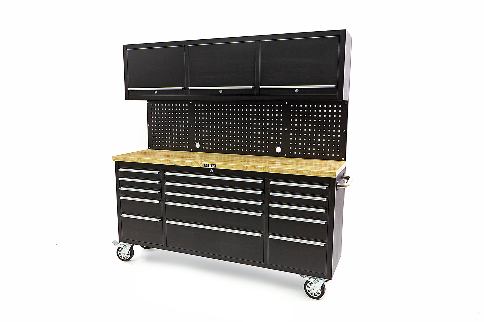 hbm-182-cm-werkbank-met-kastenwand-en-houten-blad-zwart_6_nr8493