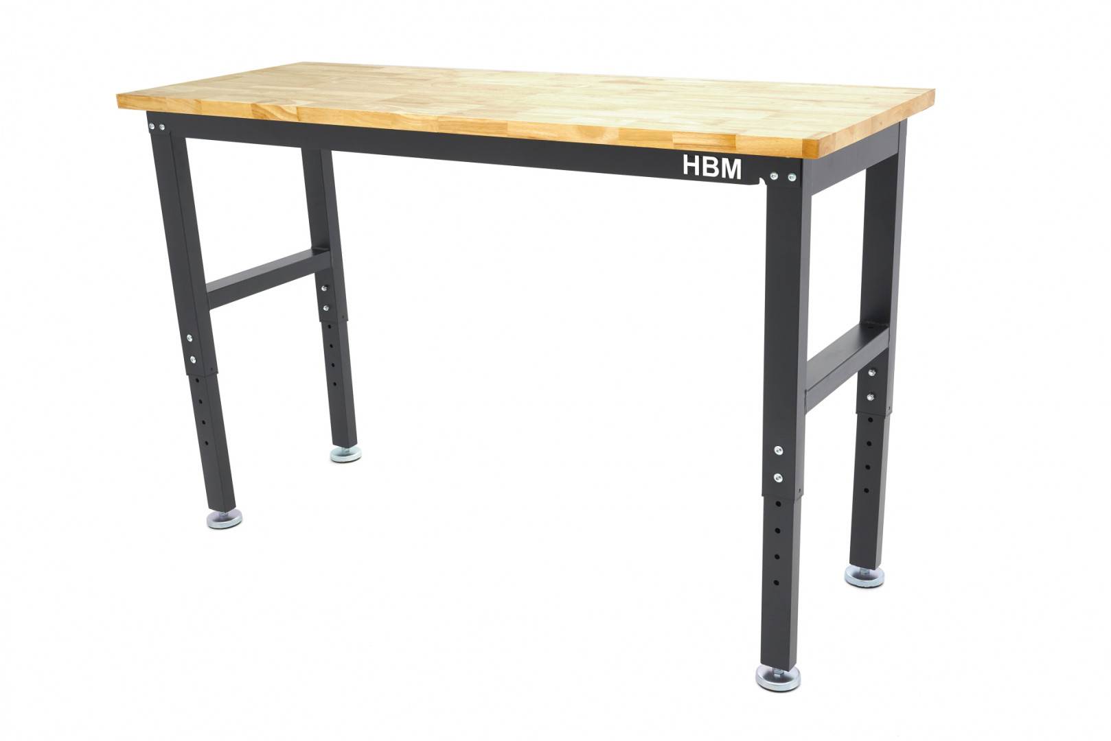 hbm-152-cm-professionele-in-hoogte-verstelbare-werkbank-met-massief-houten-werkblad_3_nr10305